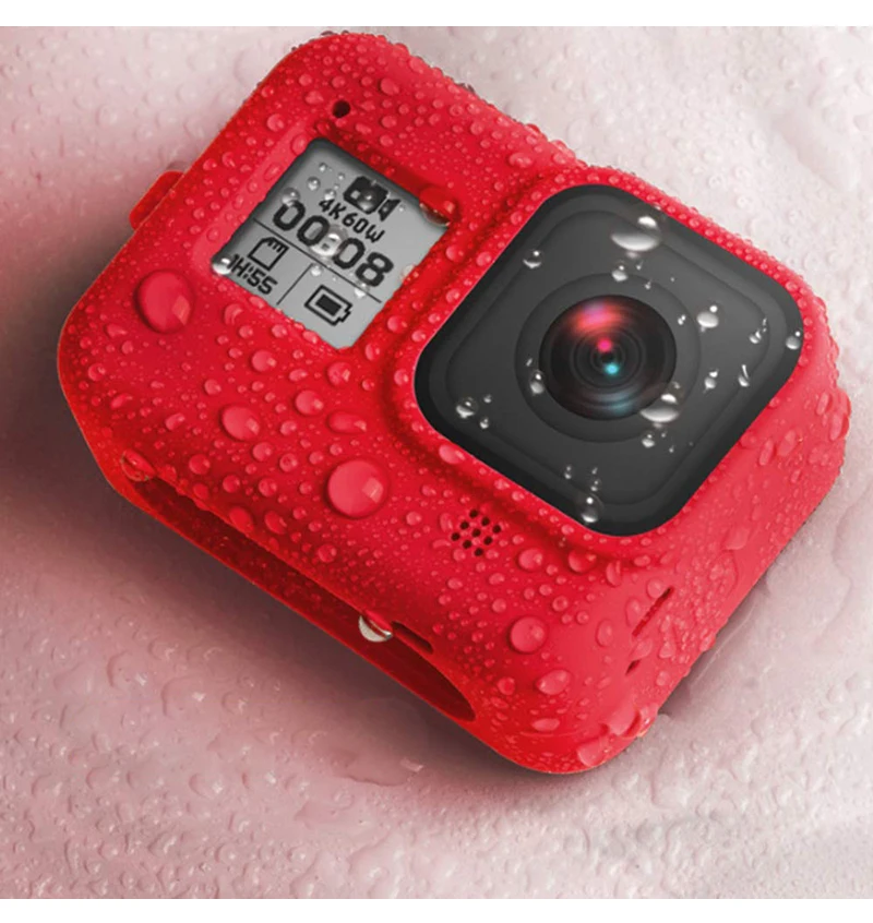 Силиконовый чехол для GoPro Hero 8, черное закаленное стекло, защита экрана, защитная пленка для объектива, чехол для Go Pro 8, аксессуары