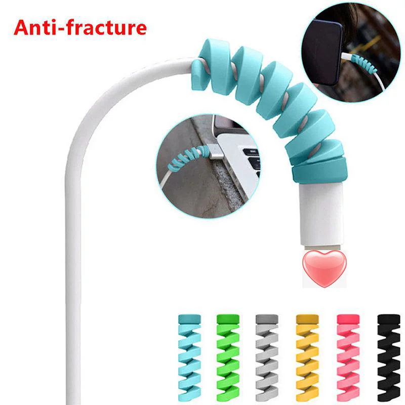 2Pcs Charging Cable Protector Saver Cover For Apple iPhone USB Charger Cord Adorable Protective Sleeve Phones | Электроника