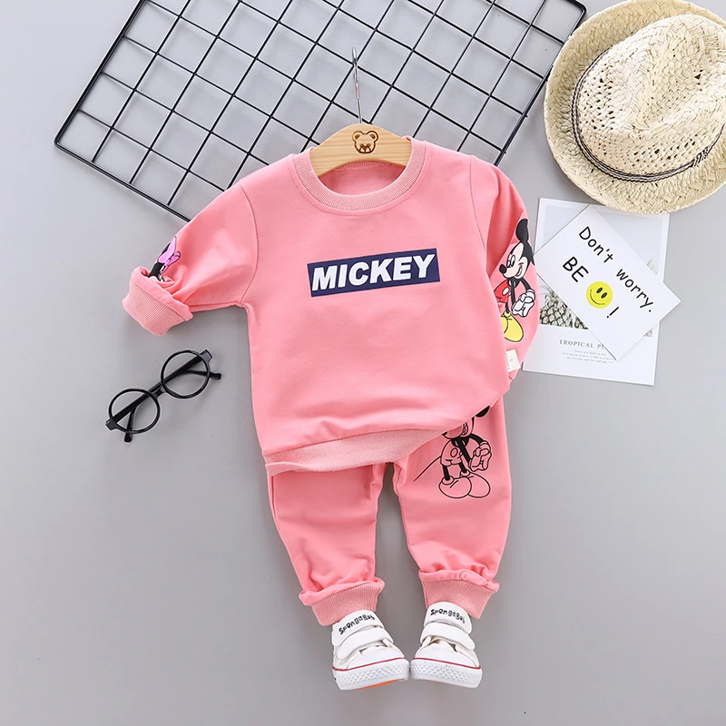 Baby Clothes For Spring Autumn Infant Cartoon Suits Kids Long Sleeve T-shirt Sets Children Fashion Tracksuits Toddler Clothing | Детская