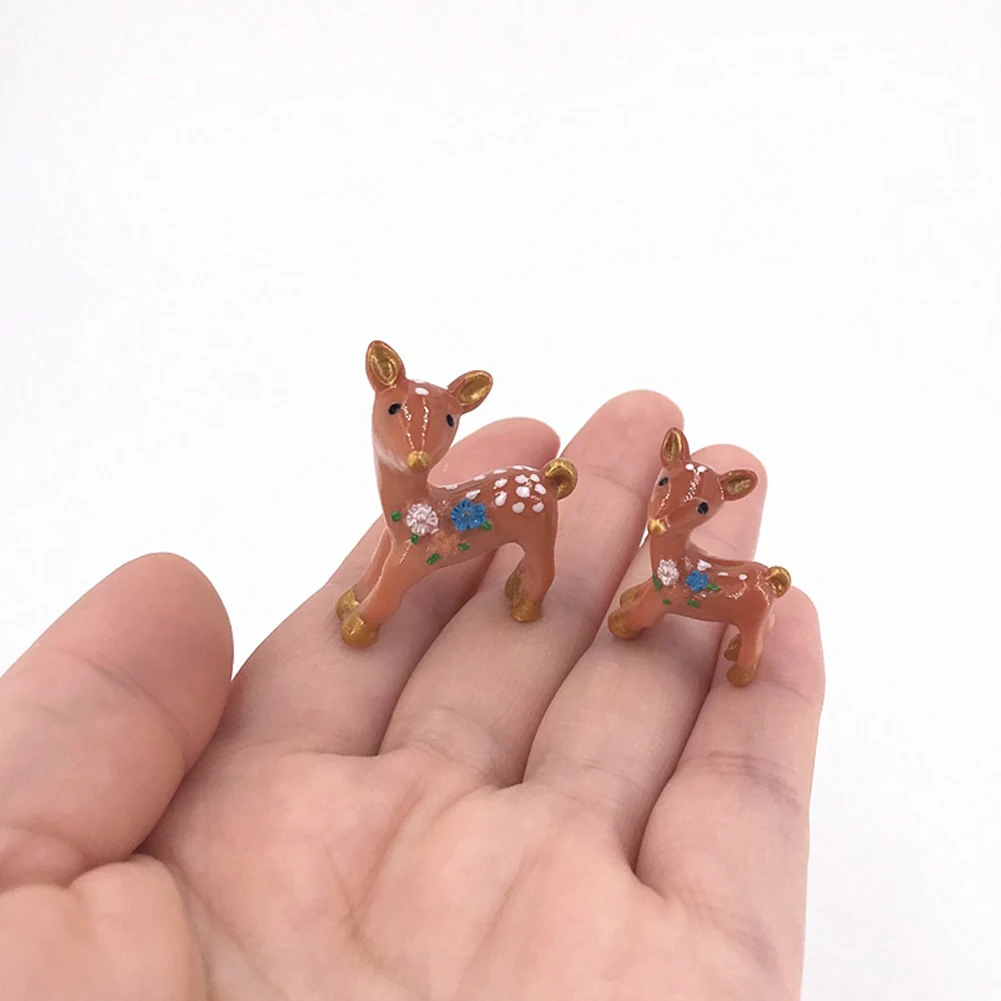 Украшение сада мох микро ландшафтное украшение олененок миниатюрное полимерное