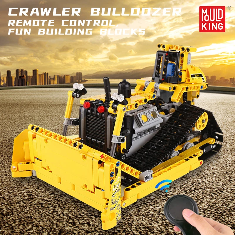 

MOULD KING Remote Control Building Blocks Crawler Bulldozer Truck Model High-Tech Education Toy MOC Bricks Toys Children Gift
