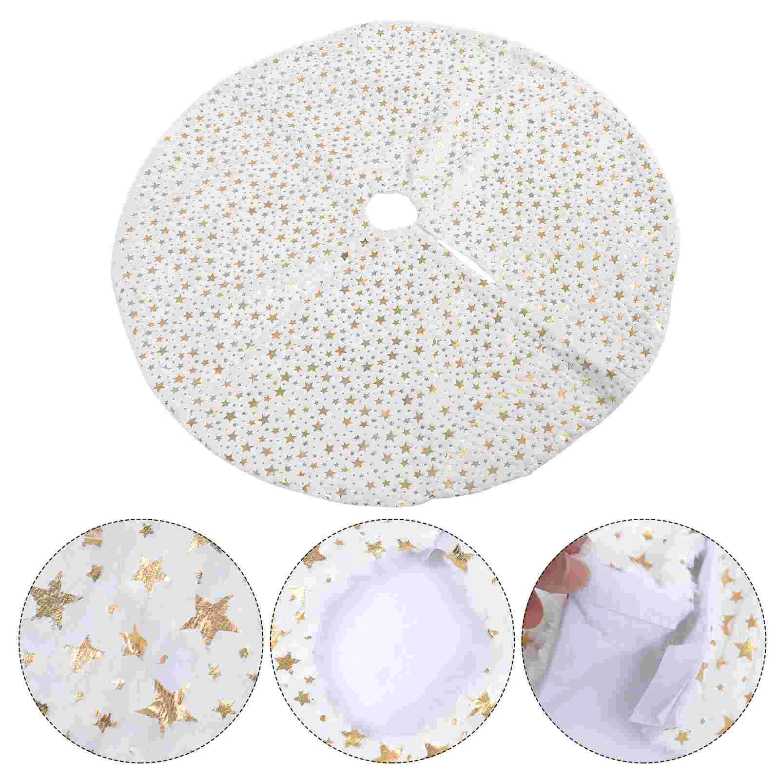 

Christmas Tree Decorative Apron Delicate Xmas Tree Skirt Home Festival Decor