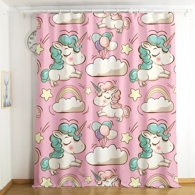 Cartoon Curtains For Kids Living Room Bedroom Window Home Decoration Cortinas Blackout Children Accessorise | Дом и сад