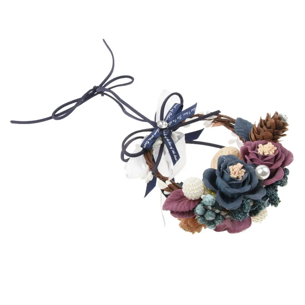 

Автомобильное зеркало заднего вида, подвесное украшение, сохраненный цветок, кулон, синий