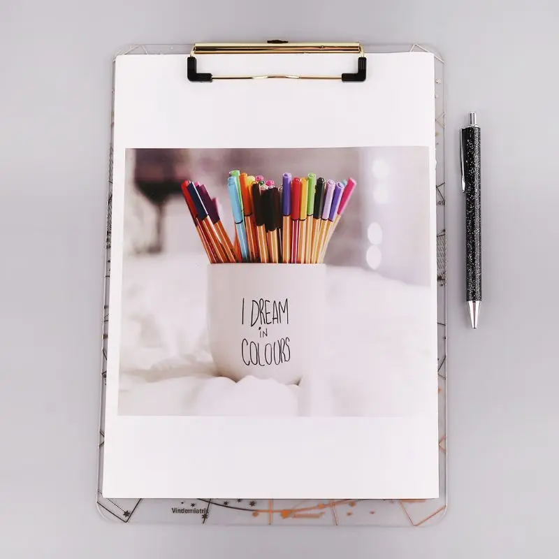 А4 звездное небо прозрачный буфер обмена блокнот для письма папка держатели