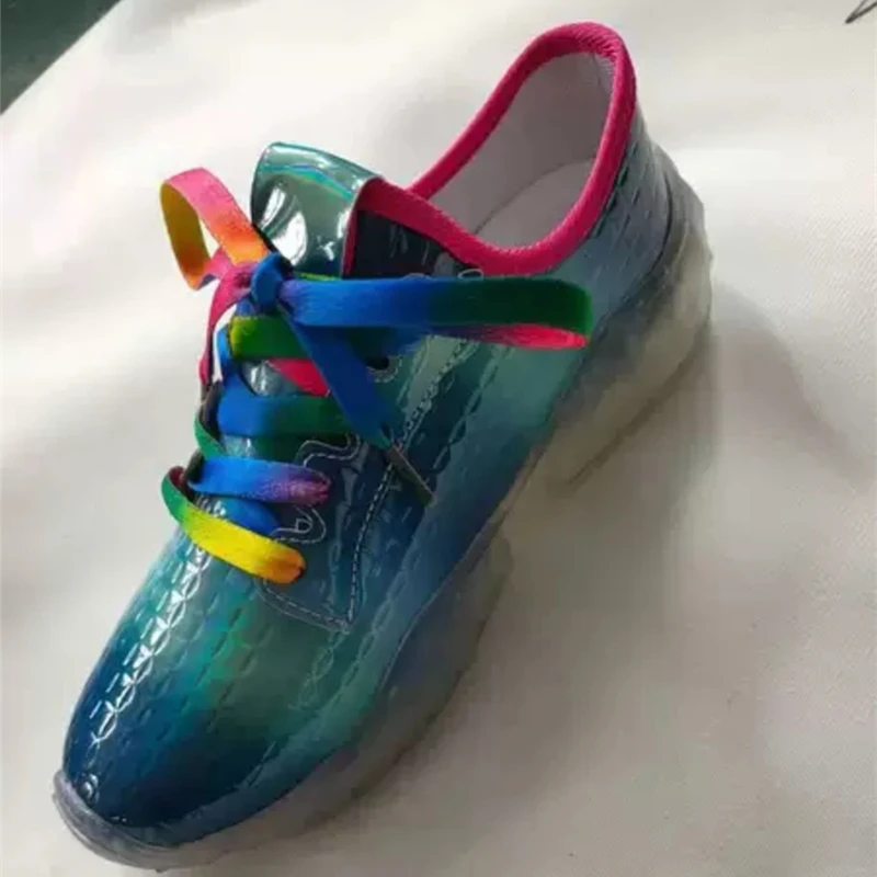 

New Women Shoes Rainbow Colors Sneaker Wedges Female Women Vulcanize Shoes Breathable Confort Casual Ladies Shoes