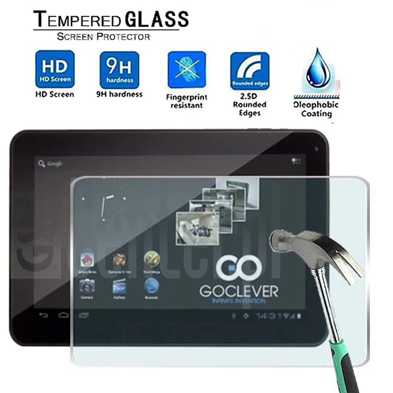

For GoClever Tab R104 10.1 Inch -Premium Tablet 9H Ultra clear Tempered Glass Screen Protector Film Protector Guard Cover