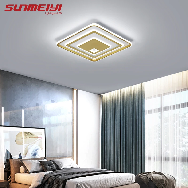 Светодиодный потолочный светильник s золотой белый современный для гостиной с