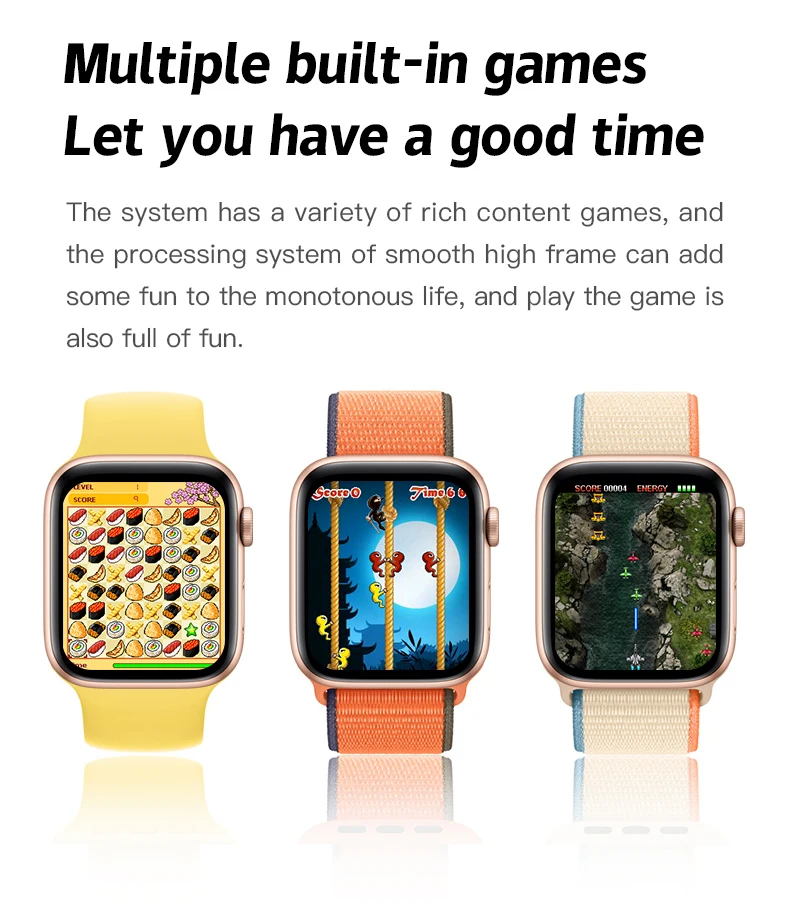 iwo 13 hw16 smartwatch series 6 bluetooth call diy dail fitness bracelet split screen games smart watch men women pk w46 w56 w26 free global shipping