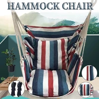 portable hammock chair hanging rope chair swing chair seat with 2 pillows for garden indoor outdoor fashionable hammock swings
