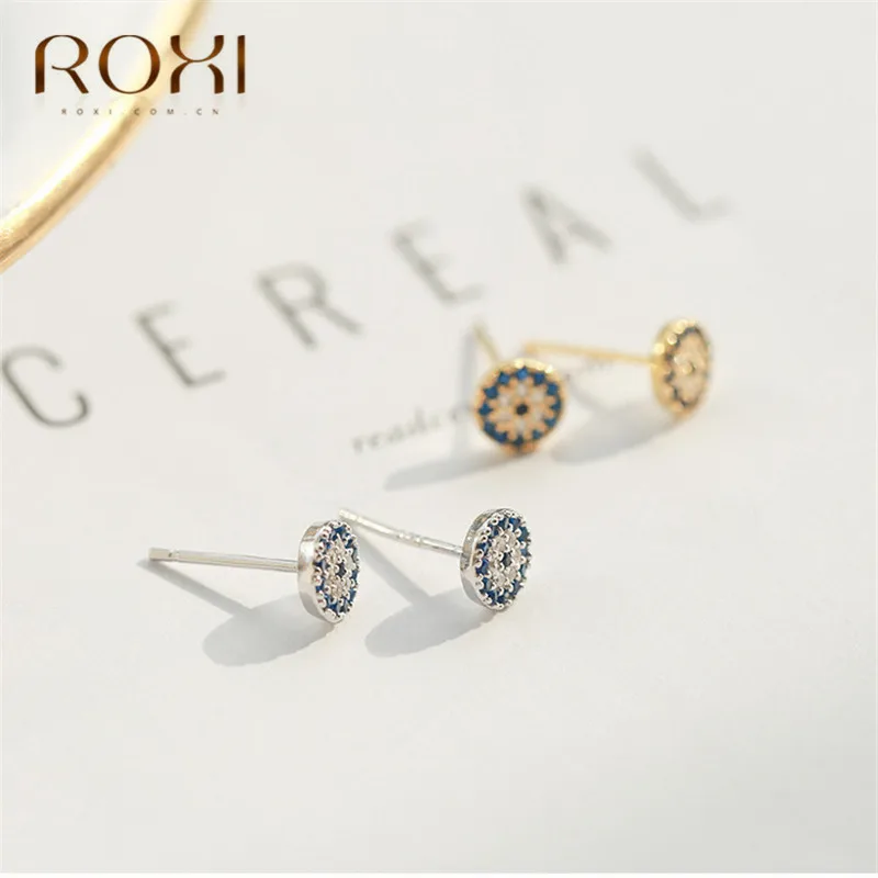 Женские серьги гвоздики из серебра 100% пробы с цирконом|Серьги-гвоздики| |