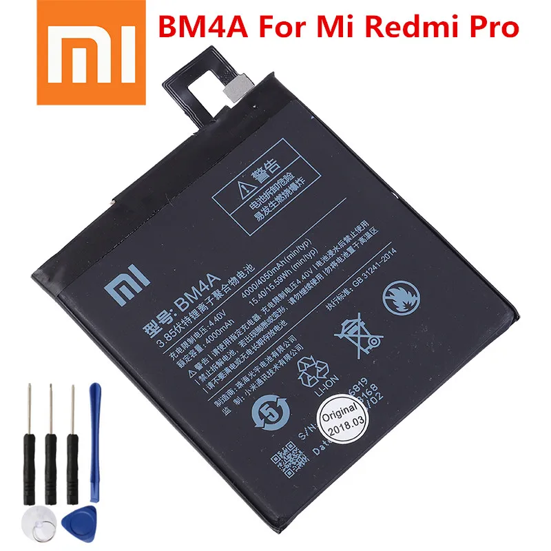 Оригинальный сменный аккумулятор для Xiaomi Mi Redmi Pro Redrice pro BM4A 4050 мА · ч | Мобильные