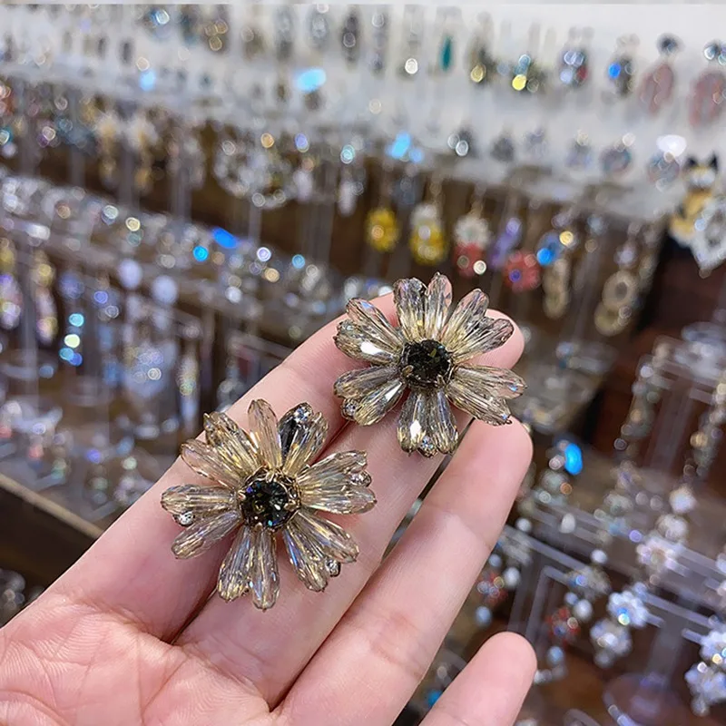 Женские прозрачные серьги гвоздики MENGJIQIAO новые летние акриловые в виде