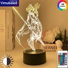 Аниме Фигурка Genshin ударсветильник AO Hu Tao dilc Venti Klee Keqing Qiqi акриловые фигурки 3d лампа для спальни любители украшения подарок