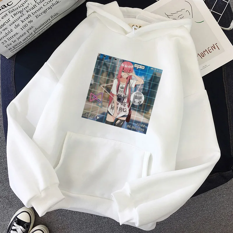 

2020 New Autumn And Winter Harajuku Kawaii Cool Beauties Print Hoodie Sweatshirt Anime Manga Yellow O-neck Hoodies Tops Clothes