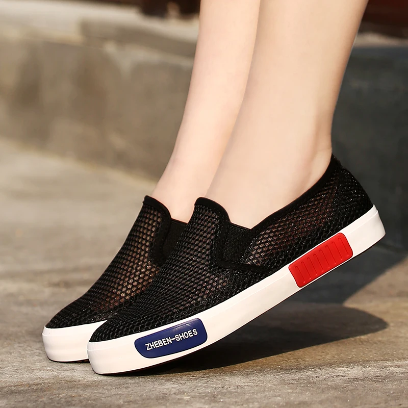 

2021 Women's Sneakers Spring Ladies Flat Shoes Casual Women Vulcanized Women Summer Light Mesh Breathable Female Running Shoes