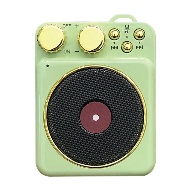 

Fashion Vintage Bluetooth Small Speaker FM Bluetooth 5.0 Wireless MP3 Player High Volume Classic Style Subwoofers