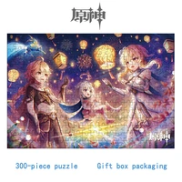 anime game genshin impact puzzle tartaglia keqing qiqi zhongli diluc puzzle 300 pieces personalized gift