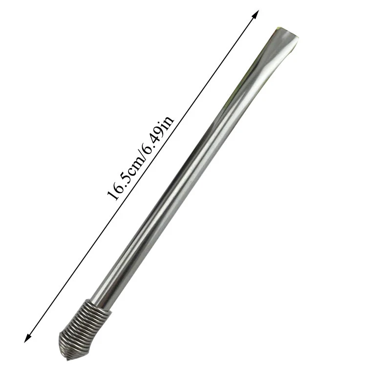 

Creative Smooth Tea Spoon Stainless Steel Straw Spoon Reusable Juice Drinking Straws Tea Filter Spoon Spiral Head Mate Tea Spoon