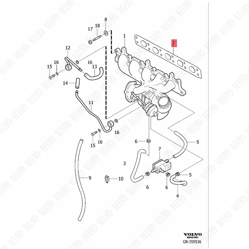 Прокладка впускного коллектора двигателя автомобиля XC70 XC60 2004-vo lvoV70 V60 V50