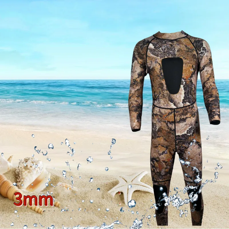 3MM Men's Neoprene Diving Suit Split Scuba Snorkeling Spearfishing Surfing Jumpsuit Water Sport Hunting Swim Fishing WetSuit