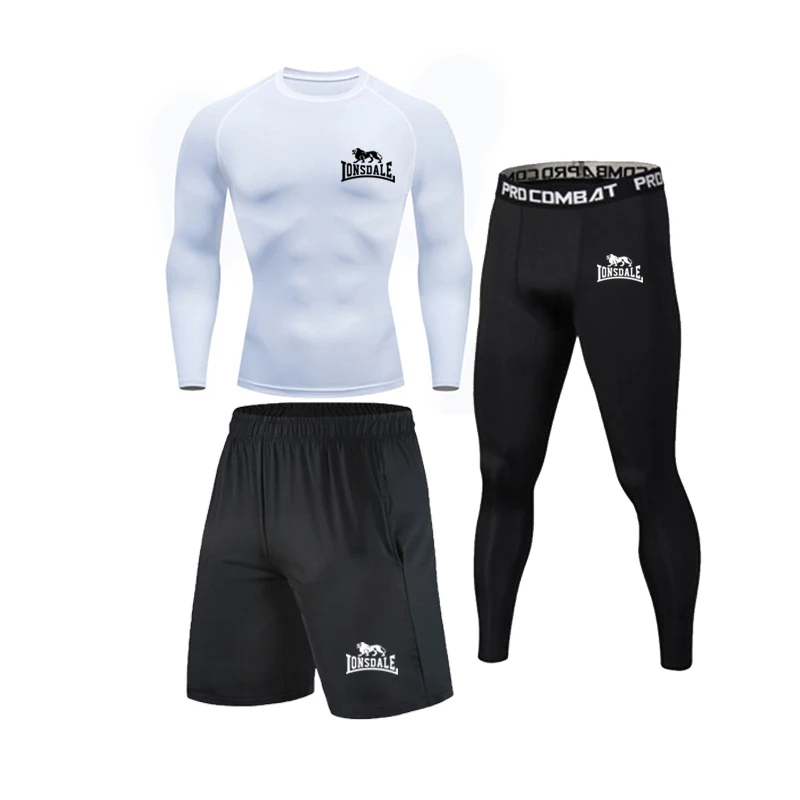 

Dry Fit Men's Air Compression Tight Training Exercise Fitness Gym Sports Suit Jogging Running T-Shirt Rashguard
