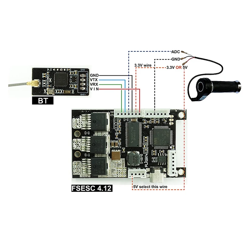 Акция-беспроводной модуль Bt 2 4G на основе проекта Nrf51_Vesc для Vesc4 Vesc6 Esc | Электроника