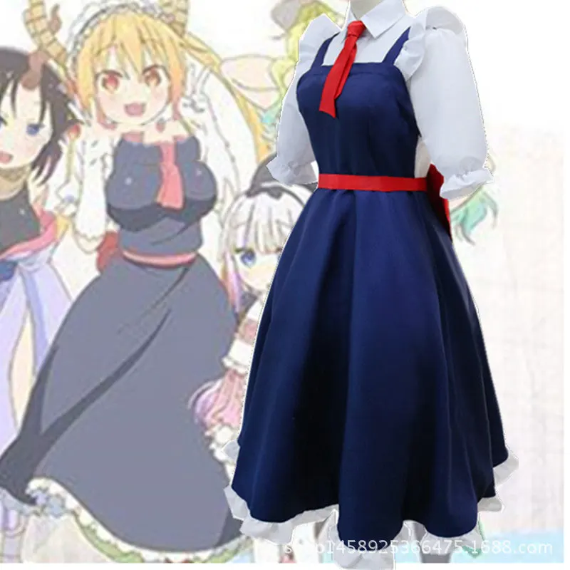 Аниме Miss Kobayashi's Dragon Maid Tohru карнавальный костюм платье| |