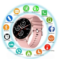2021 new women smart watch men 1 28 color screen full touch fitness tracker bluetooth call smart clock ladies smartwatch women