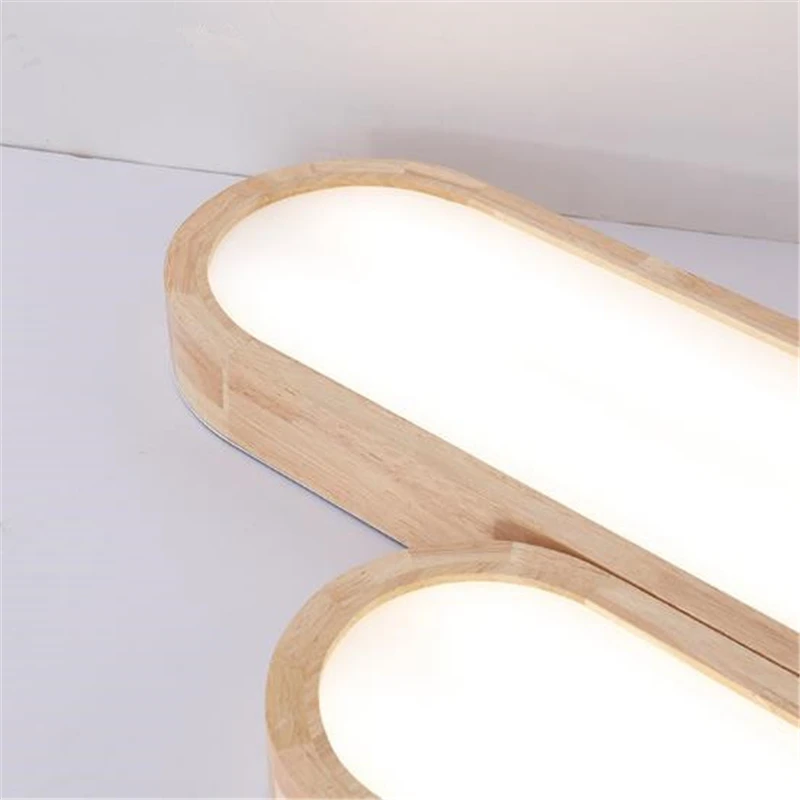 

Puzzle LED Ceiling Lamps Strip Wood Light Bedroom Living Room Lamp Nordic Creative Log Japanese Tatami Light Free Shipping Wedge