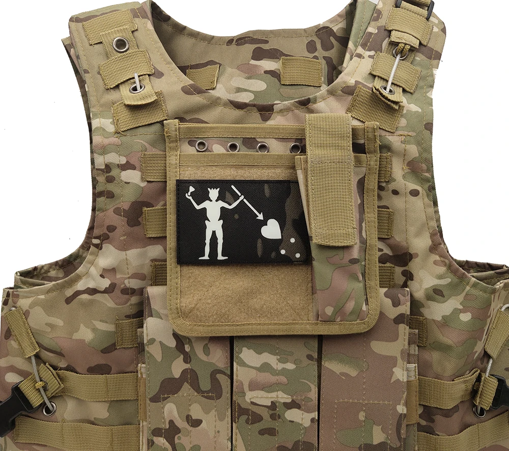 США флотская команда котиков зеркальные нашивки черная борода Пиратская эмблема