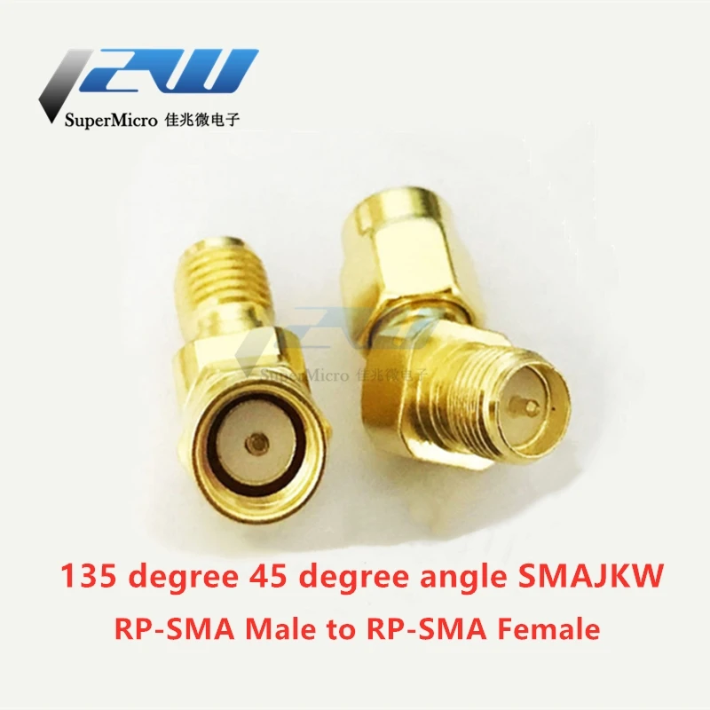 WIFI передача карт FPV SMA RPSMA штекер гнездовой угловой адаптер 45 135 градусов косый