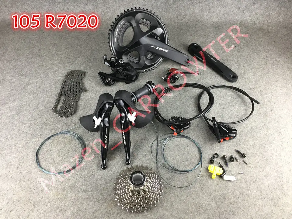 R7020 Disc Groupset Cipollini чемпион мира 3K NK1K диск карбоновый дорожный каркас Cipollini карбоновый руль седло бутылки воды Клетки 50 мм диск колесная - Цвет: R7020 Disc Groupset