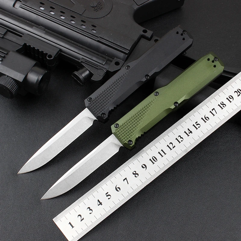 

Прямой нож с фиксированным лезвием OTF 6061 T6, алюминиевая ручка, тактические карманные ножи для повседневного использования, инструмент OEM 4600 ...