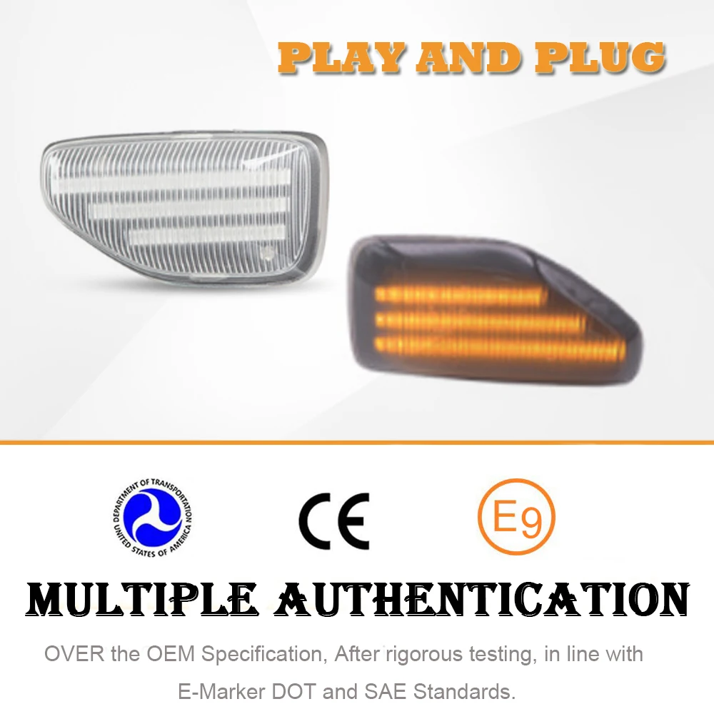 2Pcs Dynamic Amber LED Side Turn Signal Blinker Light for Dacia Logan II Sandero Duster 2018~ Car Styling Indicator | Автомобильные
