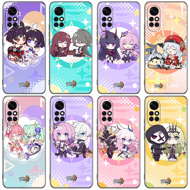 

Cartoon Genshin Impact Phone Case For Huawei Honor 50 Mate 30 20 10 Lite 40 Nova 9 8 Pro Y60 30S 8i 7i 7SE 5T Premium Cover