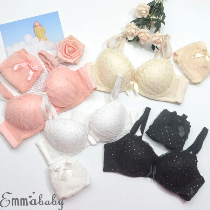 Crystal Women Ladies Lace Bra Sets Underwear Set Push Up A/B and Panty | Женская одежда