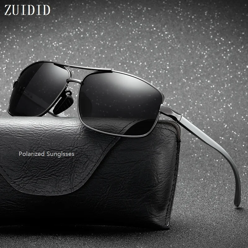 

Men's Sunglasses Polarized Sunglasses Men Classic Titanium Alloy Driving Fishing Sun Glasses Square Vintage Design Eyewear Man