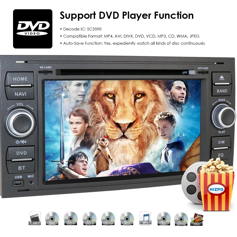Автомагнитола 2 Din Android 10 для Ford Focus 3 C-MAX Mondeo S-max Galaxy Fiesta Transit Fusion Connect Kuga DVD