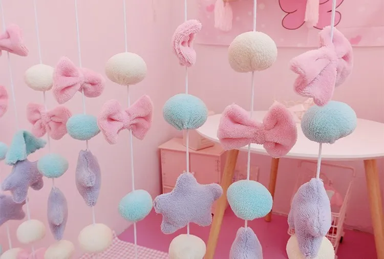 Симпатичный бант звезда шар Декор занавеска плюшевая игрушка мягкий набивной