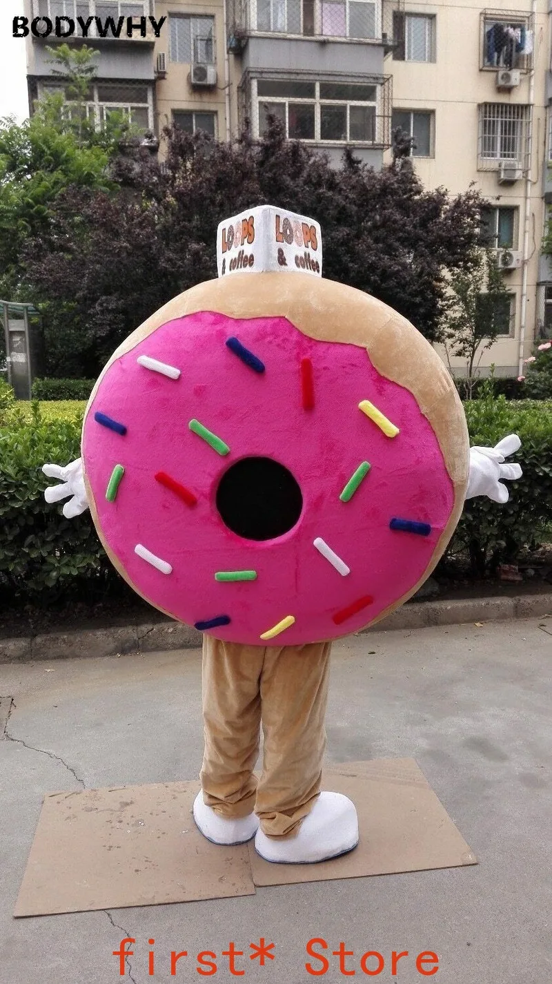 

Pancake Food Donut Mascot Costume Anime Cosplay Mascotte Theme Dress Carnival Event Apparel Cartoon Character Birthday Clothes