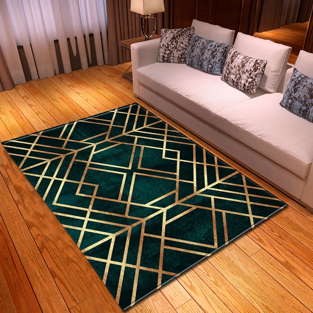 

Nordic Style Children Room Play Mat Soft Flannel Baby Crawling Rug Balcony Bedroom Bedside Carpet Geometric Living Room Area Rug