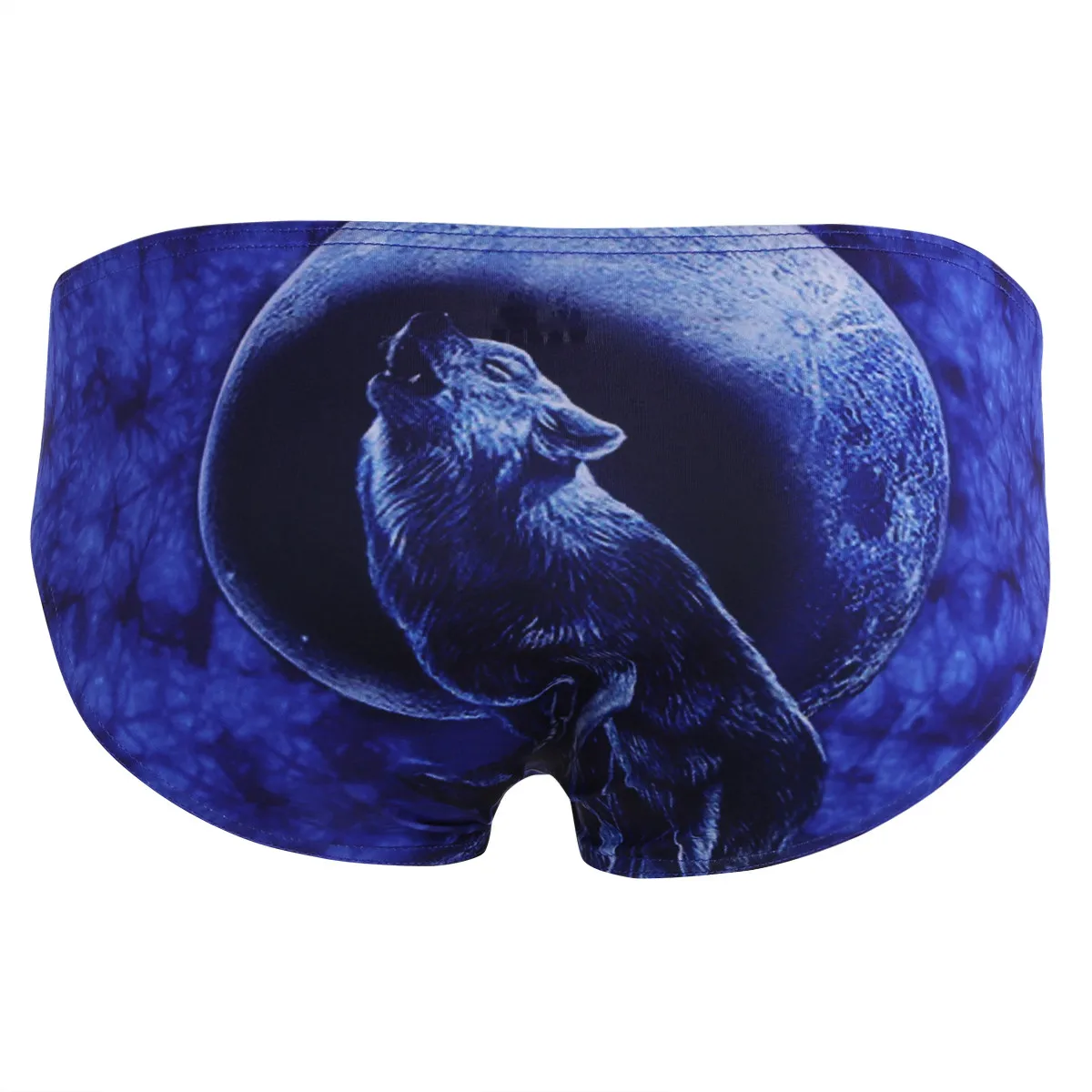 Мужское нижнее белье сексуальные трусы бикини с 3D волком и леопардовым принтом