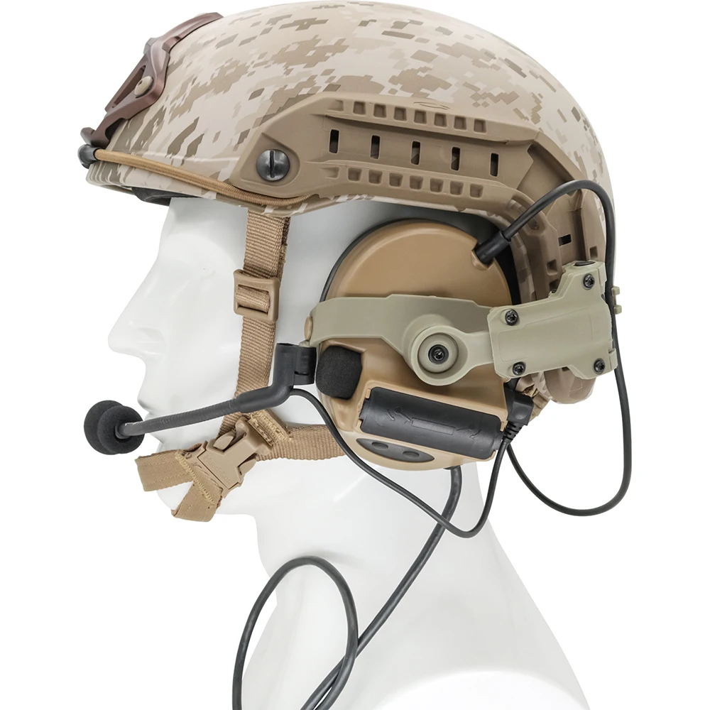 Tactical Headset ARC Helmet Rail Adapter for Military Airsoft headset COMTAC II COMTAC III Hearing protection Shooting headphone