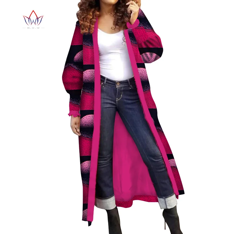 2020 Outerwear Summer African Trench Coat For Women Plus Size Dashiki Africa Traditional Clothing Casual Cotton WY4730