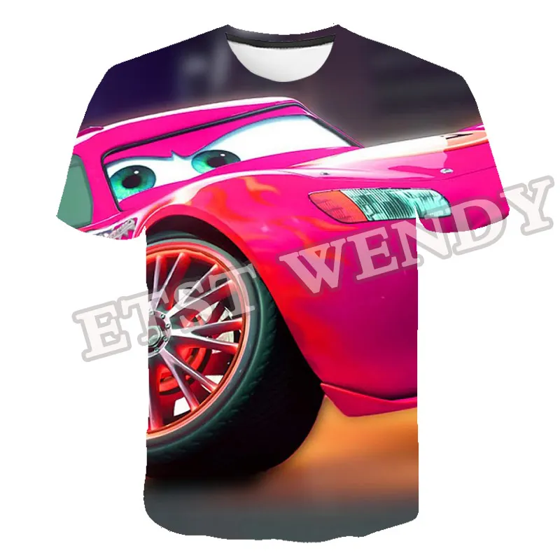 

Girls футболка оверсайз New 3D Print Cool Cars t-shirts for boys Unisex Tops Cartoon Tee Kids Clothes Funny Casual tops 4-14T