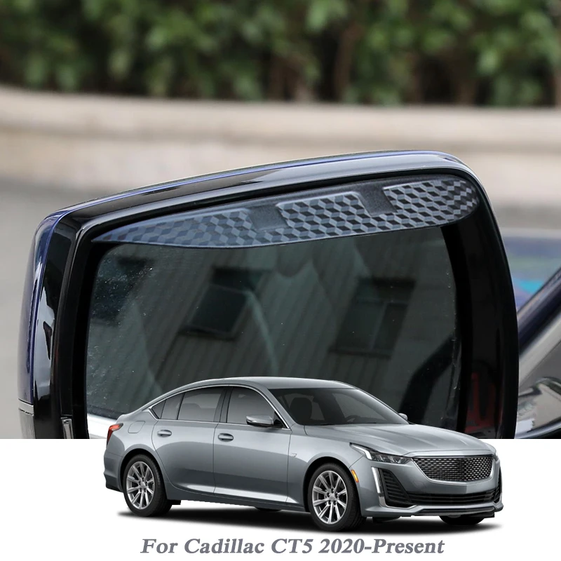 

Автомобильное зеркало заднего вида, защита от дождя и бровей, авто защита от снега, солнцезащитный козырек, защита для Cadillac CT5 2020-настоящий аксессуар