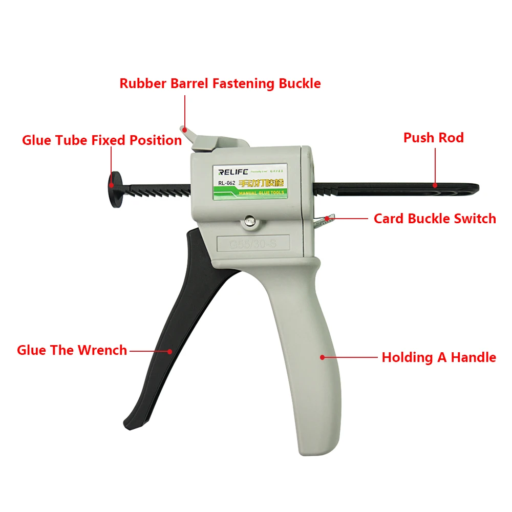 Пистолет клей LOCA жидкий оптический прозрачный для ремонта ЖК экранов iPhone Samsung SONY