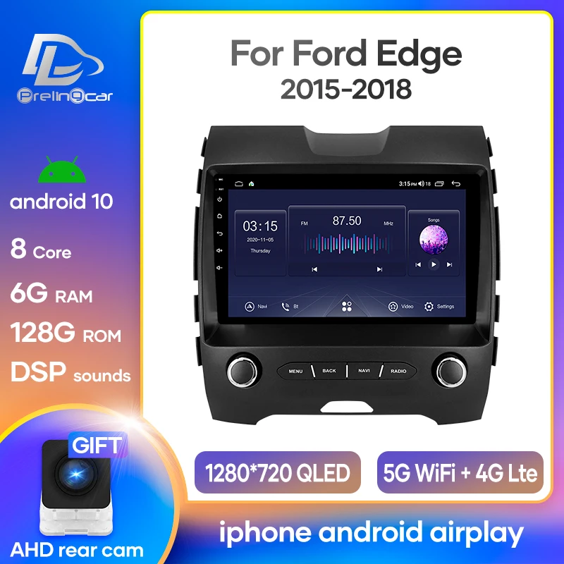 Система Android 10 0 автомобильный сенсорный экран IPS стерео для ford edge 2012 2013 2014 2015 годы