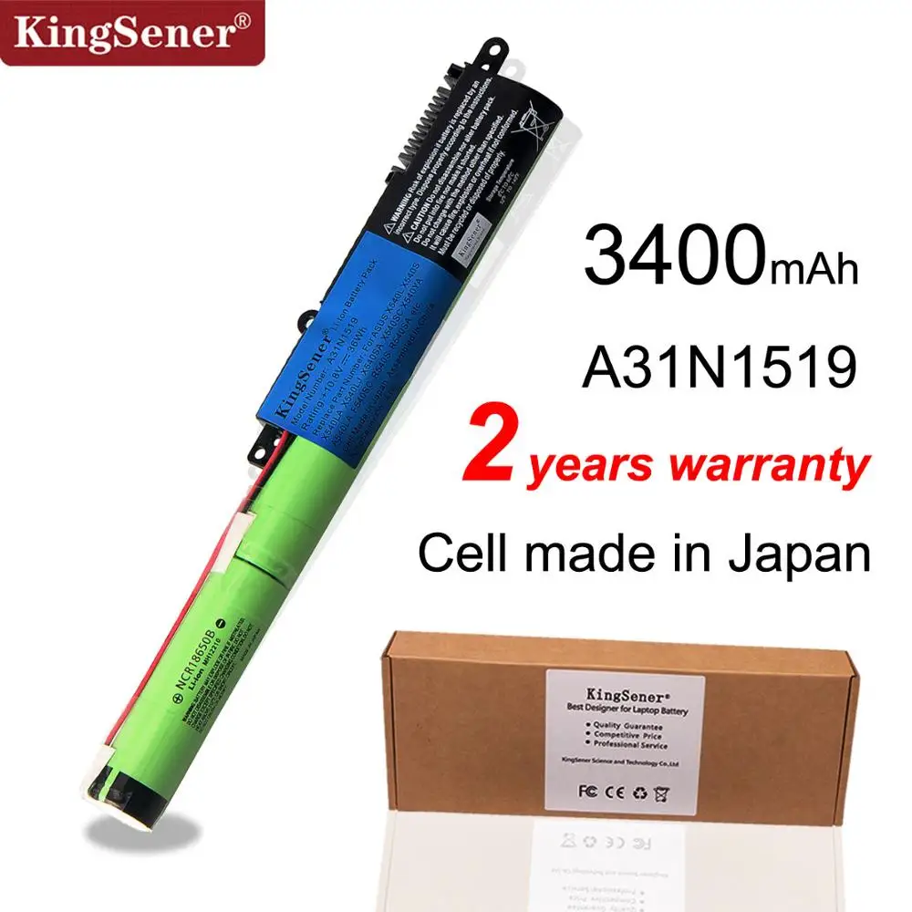 Аккумулятор KingSener 3400 мАч A31N1519 для ASUS X540 X540L X540LA X540LJ X540S X540SA X540SC X540YA A540 A540LA F540SC R540S